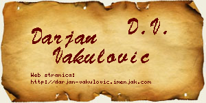 Darjan Vakulović vizit kartica